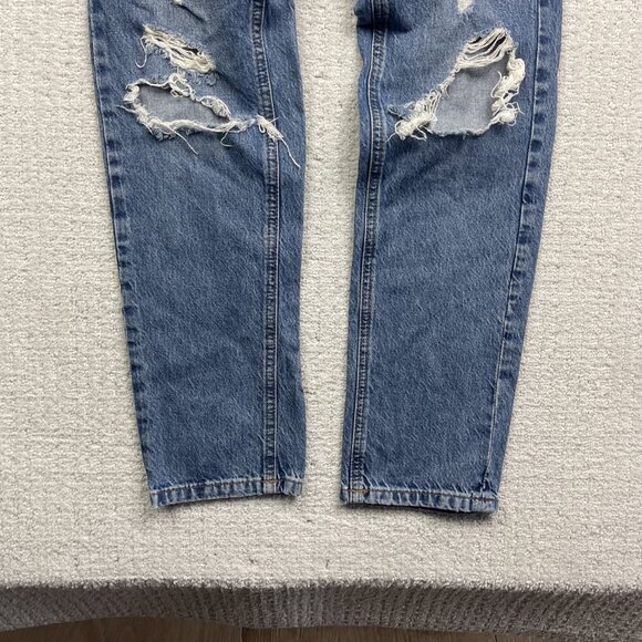 Y2K Garage Ex-Boyfriend Jeans Wom 24 Light Wash Hi Rise Denim Distressed Skater - Picture 4 of 9